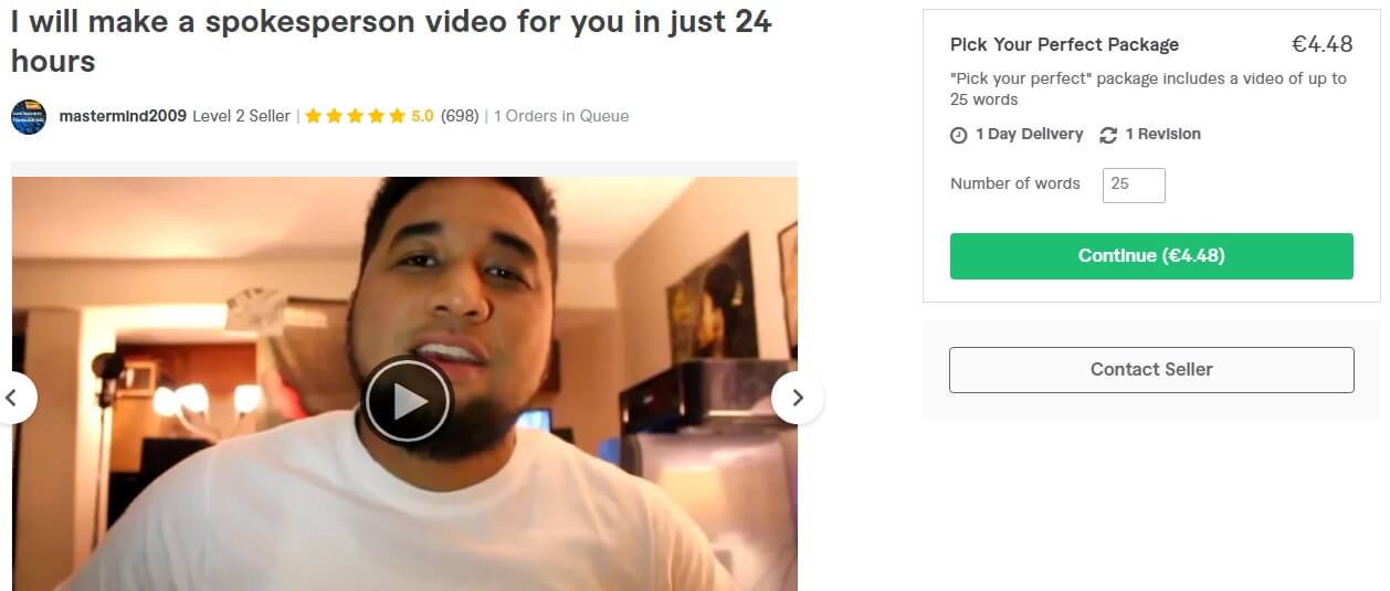 Paid actor from fiverr 