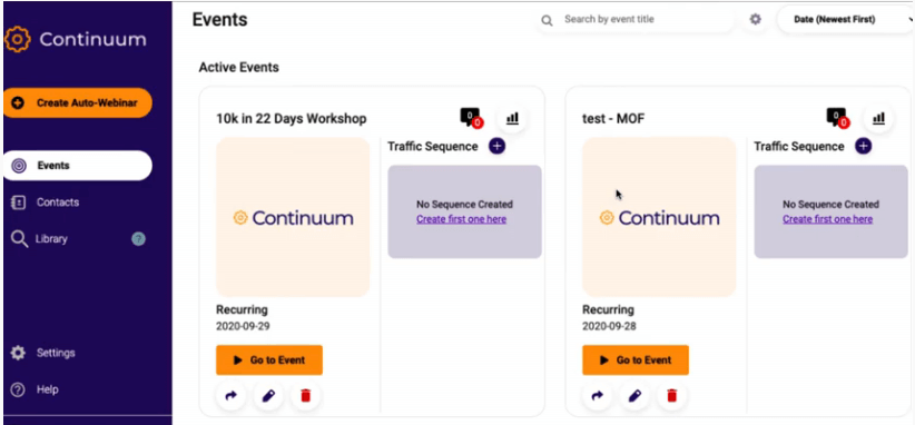 This is the second part of this continuum software, the area you can record your own webinar