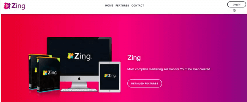 Image showing Zing front page