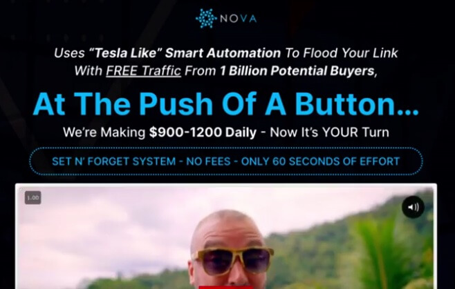 The Nova sales page headline