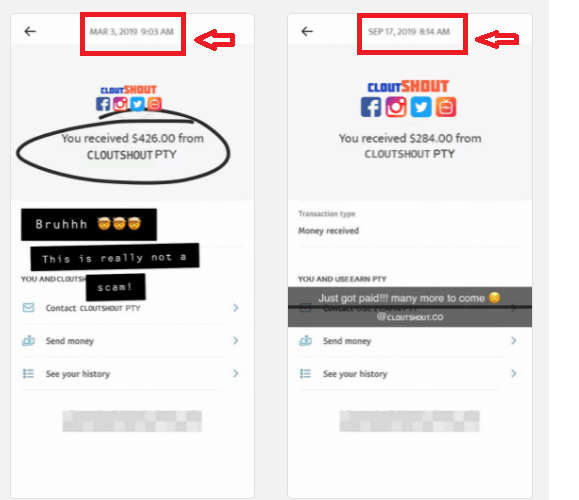 Is Cloutshout legit - Cloutshout fake payment proofs